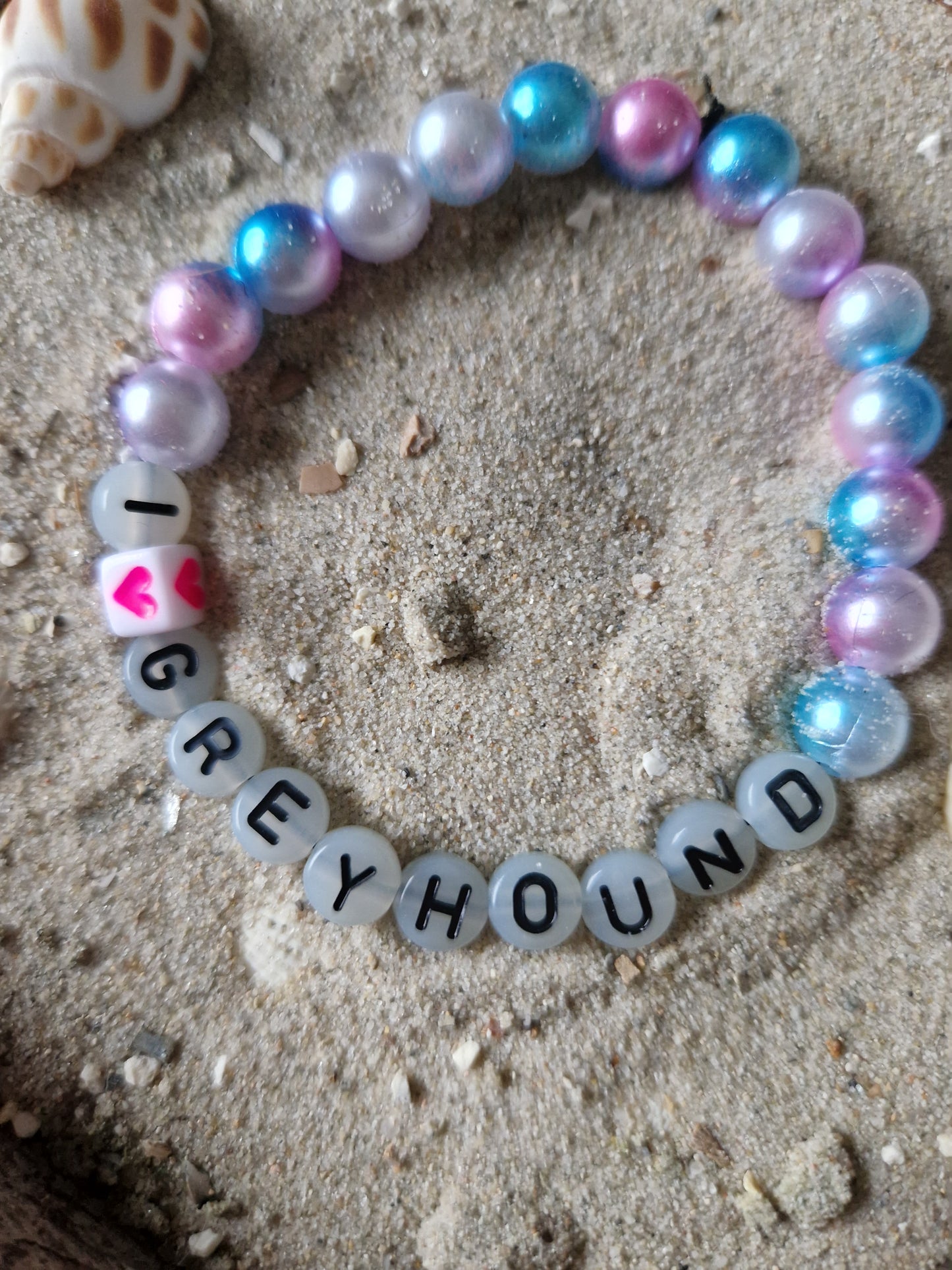 Armband I ❤️ Greyhound