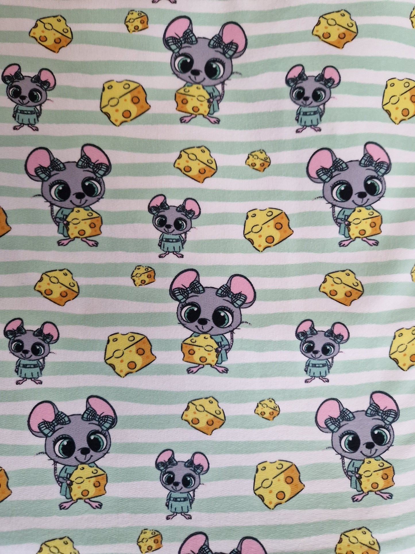 Longsleeve Pastellgrüne Maus