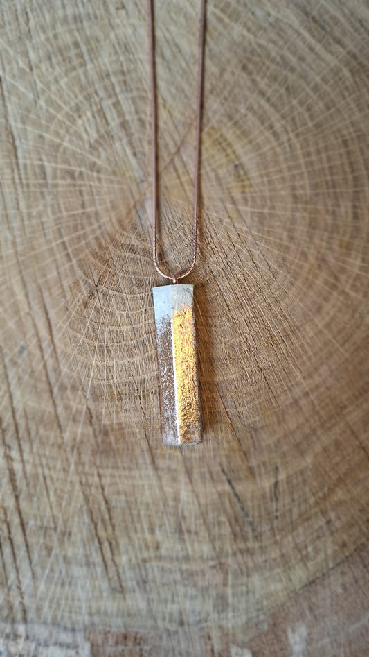 Beton Anhänger Raute trifft Kupfer