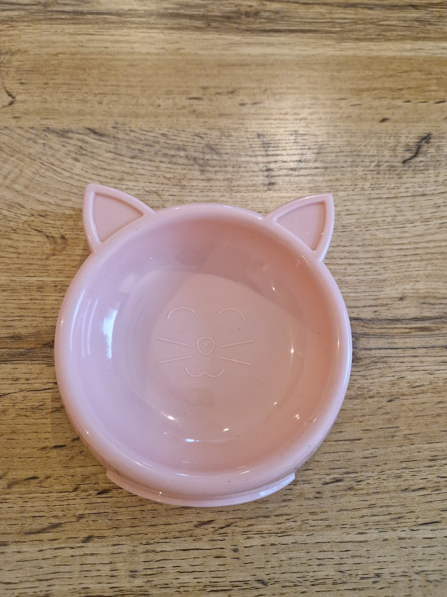 Katzennapf rosa mit Katzenschwamm