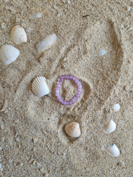 Fingerring lila glasig