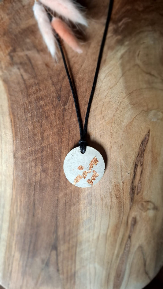 Beton Halskette mit Rosegold