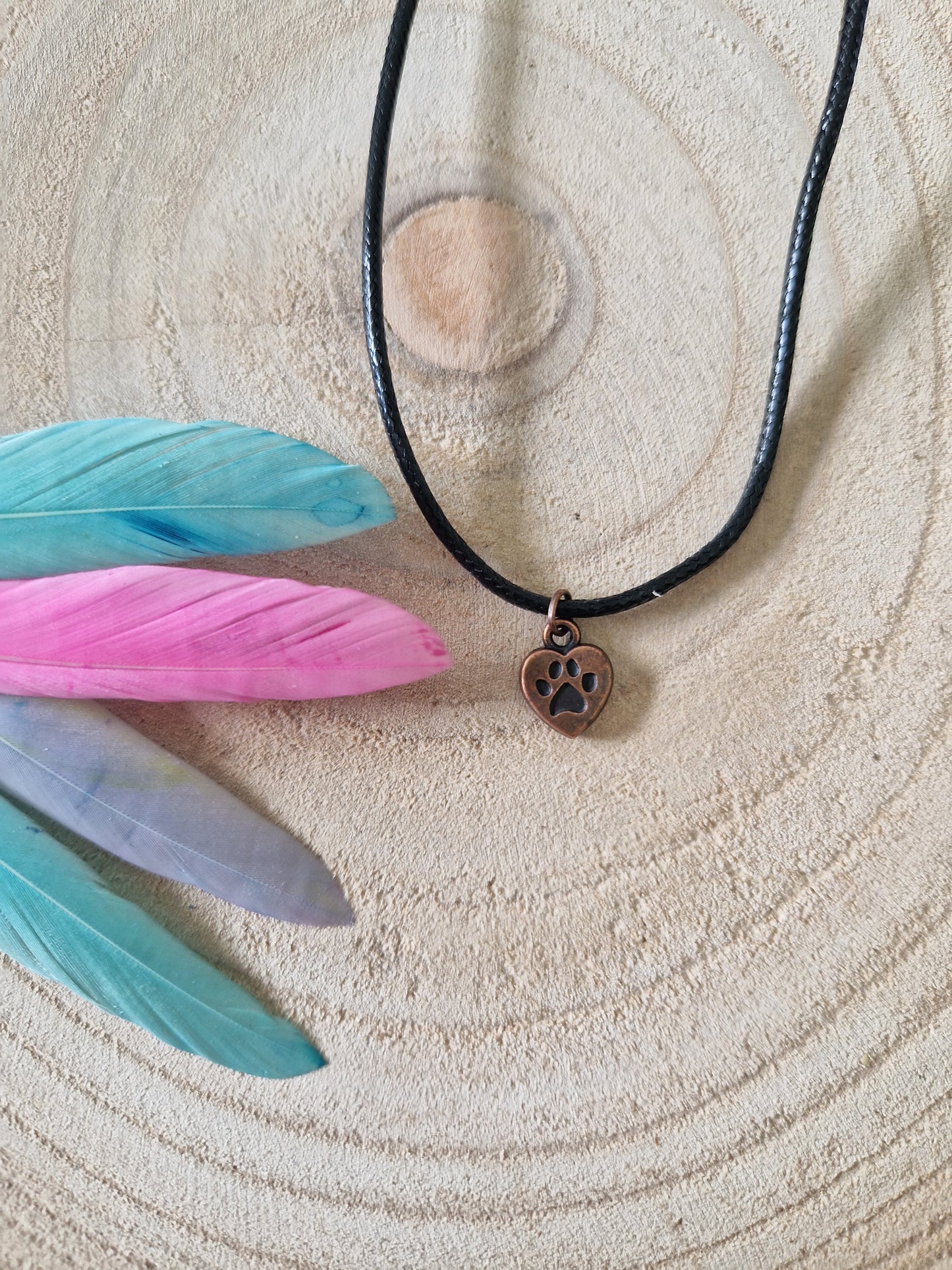 Halskette mit Herzpfötchenanhänger Anhänger