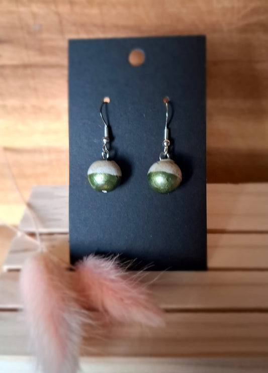 Beton Ohrringe hängen grün
