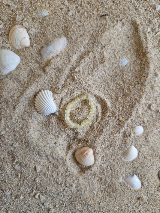 Fingerring glasig gelb