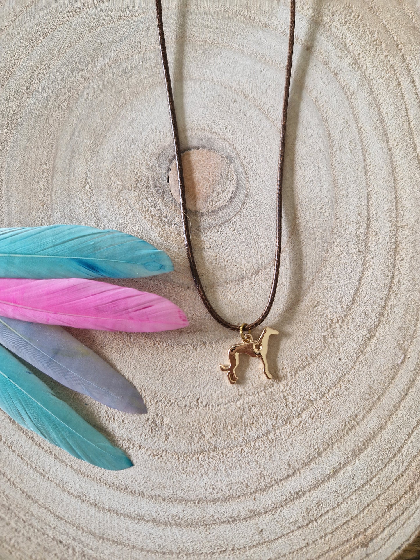 Halskette mit Windhund Anhänger