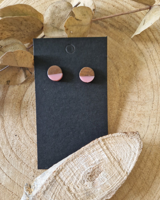 Holz & Harz Ohrstecker nude