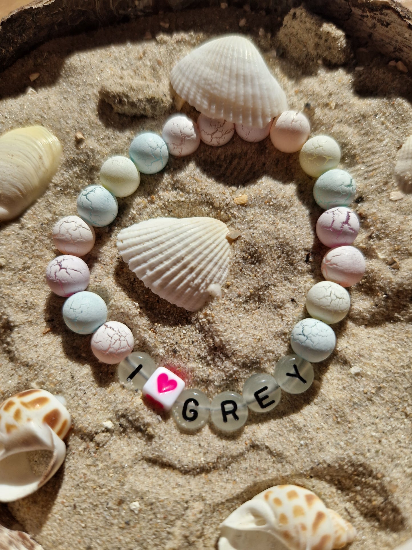 Armband I ❤️ Grey