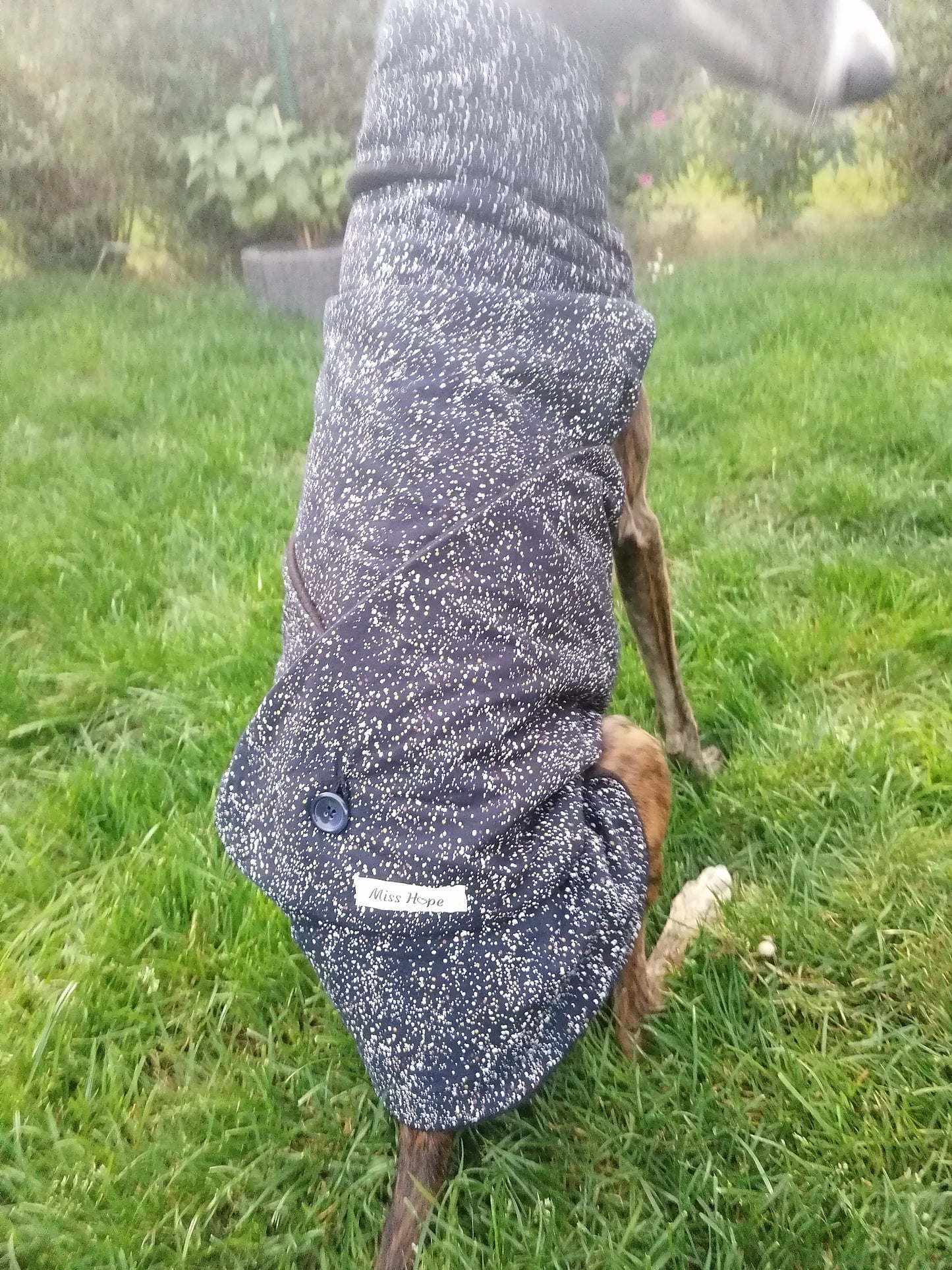 Stoff und Fleece Mäntelchen Farbtupfern größe S