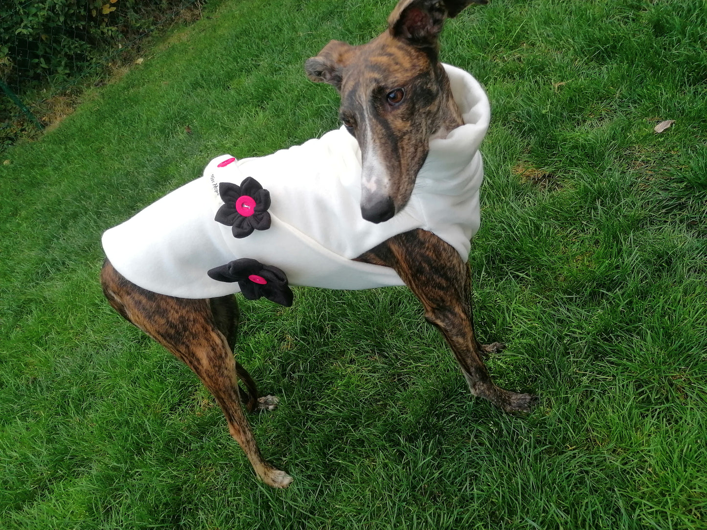 Weisser Fleecemantel Größe S