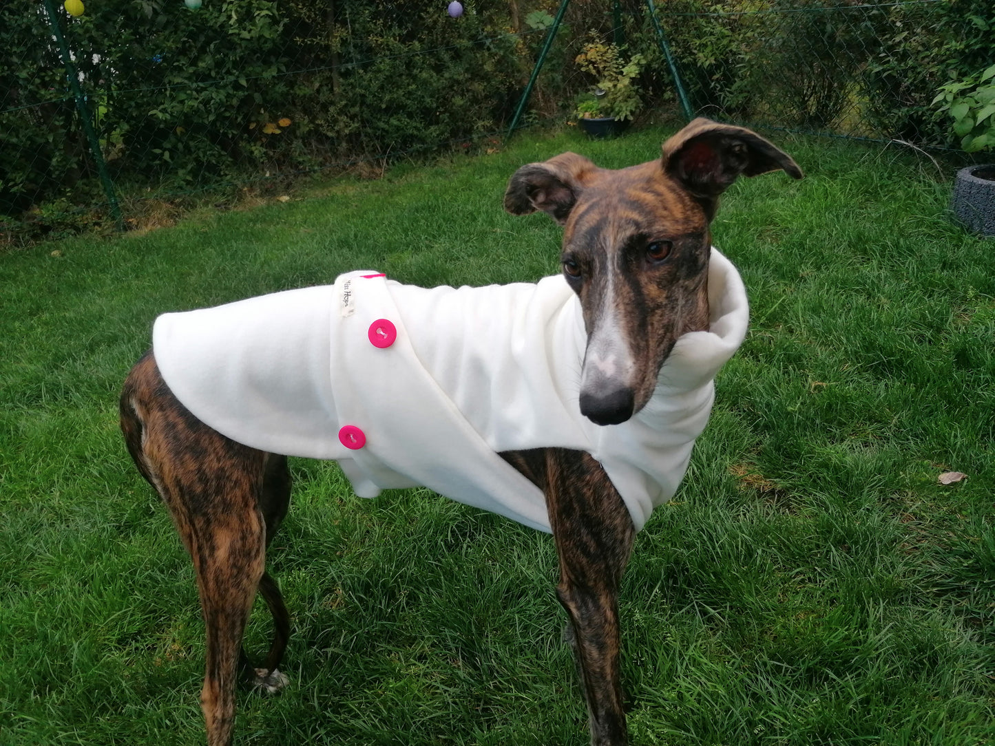 Weisser Fleecemantel Größe S