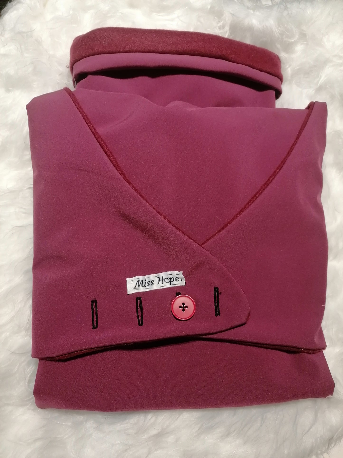 Brombeer farbiger Stall & Matsch Mantel Größe M/L