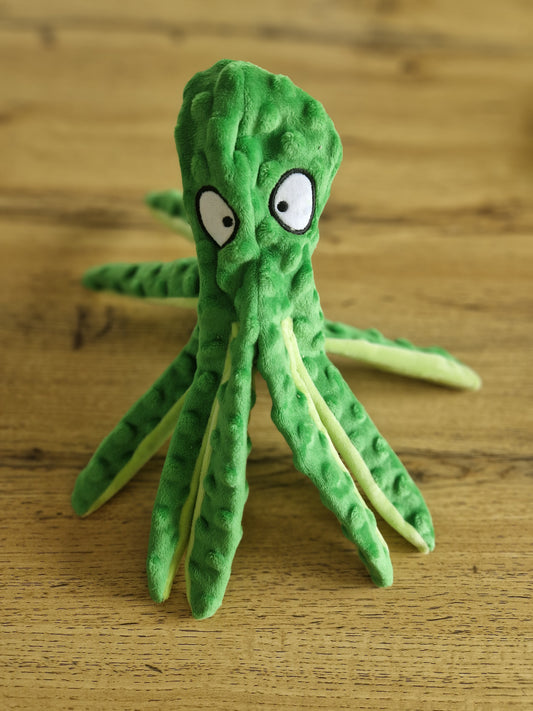 Hundespielzeug Oktopus grün