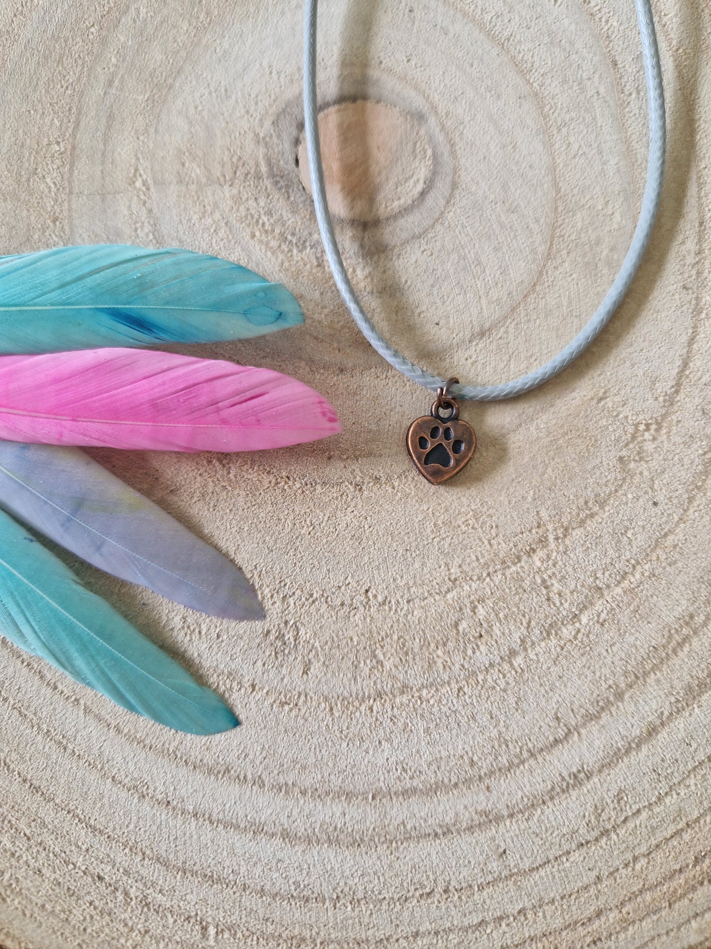 Halskette mit Herzpfötchenanhänger Anhänger