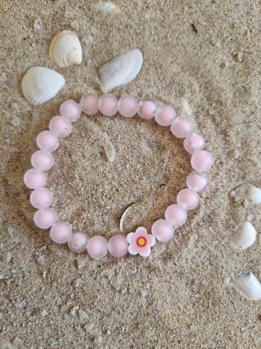 Armband rosa mit Blume