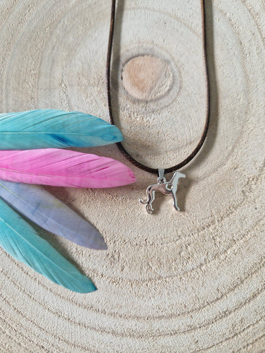 Halskette mit Windhund Anhänger