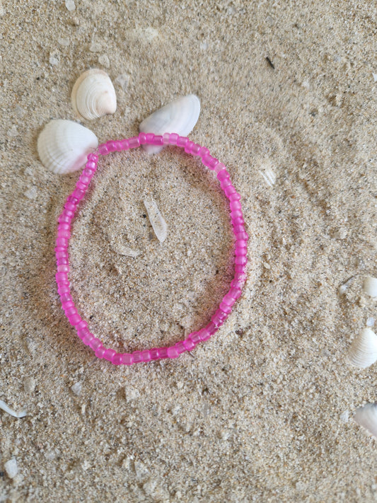 Armband pink glasklar